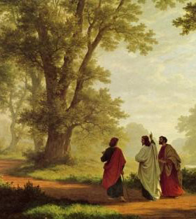 The Road to Emmaus by Robert Zund